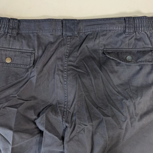 NEW Size 46 Big Mens Roundtree & Yorke Cargo Shorts Cotton (7" Inseam) Navy - Picture 6 of 7